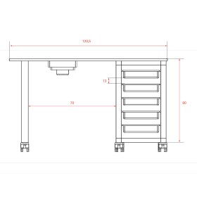 Τραπέζι μανικιούρ Ulnar WK-M003 - 