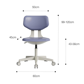 Σκαμπώ τροχήλατο με ανατομική πλάτη & ρύθμιση ύψους gas lift MILAN | Γκρι(6)