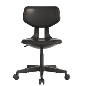 Σκαμπώ τροχήλατο με ανατομική πλάτη & ρύθμιση ύψους gas lift MILAN | Μαύρο(1)