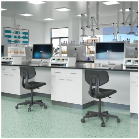 Σκαμπώ τροχήλατο με ανατομική πλάτη & ρύθμιση ύψους gas lift MILAN | Μαύρο(5)