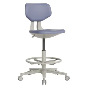 Σκαμπώ τροχήλατο με ανατομική πλάτη & στεφάνι ρύθμισης ύψους FLORENCE Γκρι