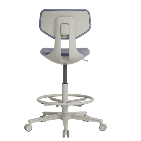 Σκαμπώ τροχήλατο με ανατομική πλάτη & στεφάνι ρύθμισης ύψους FLORENCE Γκρι(2)