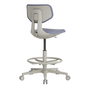 Σκαμπώ τροχήλατο με ανατομική πλάτη & στεφάνι ρύθμισης ύψους FLORENCE Γκρι(3)