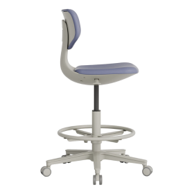 Σκαμπώ τροχήλατο με ανατομική πλάτη & στεφάνι ρύθμισης ύψους FLORENCE Γκρι(4)