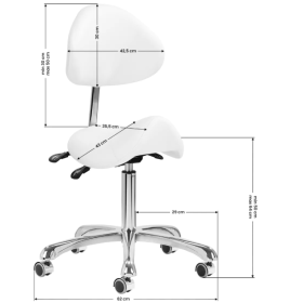 Adjustable Saddle Stool with Backrest 1004 - 