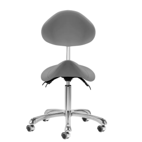 Σκαμπώ τροχήλατο σέλα με πλάτη 1004 | Γκρι