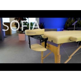 Φορητό κρεβάτι ξύλινο - Βαλίτσα μασάζ SOFIA light cream