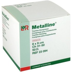 Metalline Tracheotomy dressing 8x9cm 50 pcs
