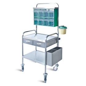 Τραπεζίδιο τροχήλατο INOX D-25