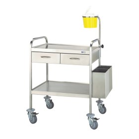 Τραπεζίδιο τροχήλατο INOX D-28