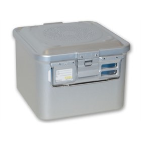 Aluminium Surgical containers with 2 filters 30 x 27 x 19.5 cm
