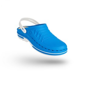 Σαμπώ Clog 07 λευκό-γαλάζιο