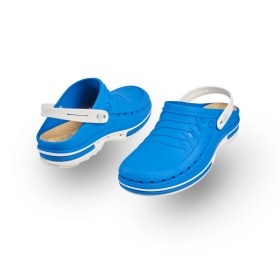 Σαμπώ Clog 07 λευκό-γαλάζιο