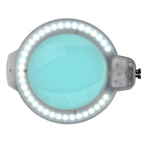 Magnifier with LED lighting and wheel base black