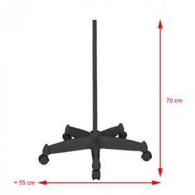 Magnifier with LED lighting and wheel base black