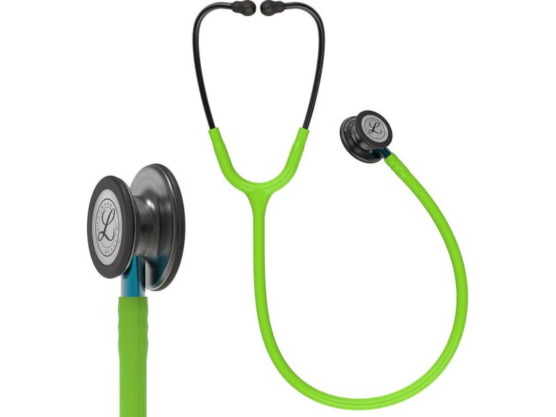 Littmann Classic III Stethoscope 5875 Lime Green Smoke blue Stem Littmann Classic III Stethoscope 5875 Lime Green Smoke blue Stem