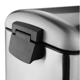 Wide-Step Rectangular Step Trash Can, Stainless Steel step inox 10lit 