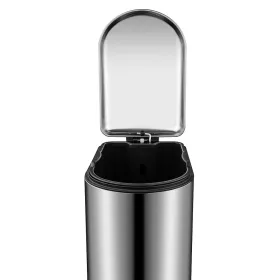 Wide-Step Rectangular Step Trash Can, Stainless Steel step inox 10lit 
