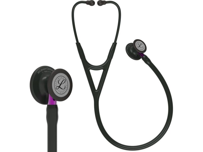 3M™ Littmann® Cardiology IV™ Stethoscope 6203 Black & Black Finish Violet Stem 3M™ Littmann® Cardiology IV™ Stethoscope 6203 Black & Black Finish Violet Stem