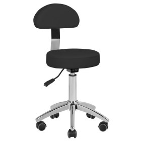 Rolling stool with backrest SIRI 304 | Black
