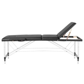 Folding aluminium massage table SUPERIOR black