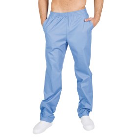 Elasticated Trousers Unisex with pockets 773G light blue