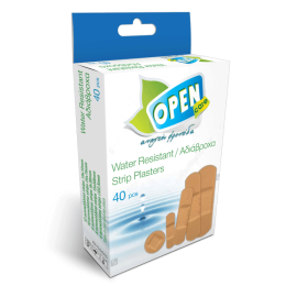 Water Resistant Plasters Open Care 5 sizes 40pcs
