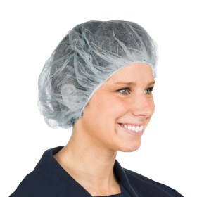 Hats with rubber around white 100 pieces