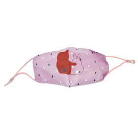Μάσκα παιδική υφασμάτινη πολλαπλών χρήσεων Animal Love Beige