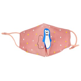 Μάσκα παιδική υφασμάτινη πολλαπλών χρήσεων Animal Love Pink