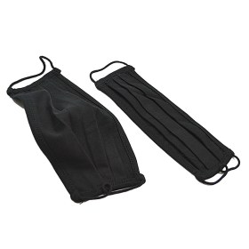 Μάσκα βαμβακερή πολλαπλών χρήσεων μαύρη σετ 2 τεμάχια 