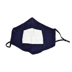 Μάσκα υφασμάτινη ανεμπόδιστης επικοινωνίας πολλαπλών χρήσεων σκούρη μπλε