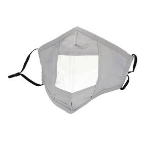 Breathable face mask with clear window for the deaf and hard of hearing