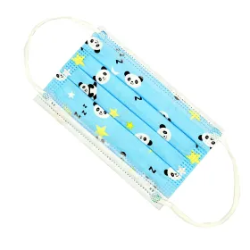 3 layer protection kids masks with loop for childern SAFE KID BLUE 6-15 years 10 pcs  - 