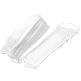 Fabric face protection mask white set 2pcs