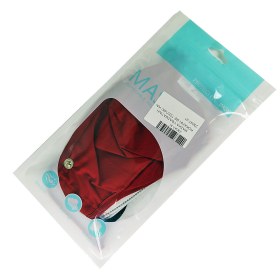 Μάσκα υφασμάτινη πολλαπλών χρήσεων κόκκινη με τσεπάκι και γυαλάκι προστασίας - 