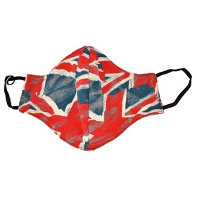 Μάσκα υφασμάτινη πολλαπλών χρήσεων κόκκινο-μπλε