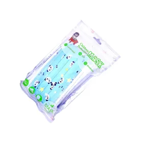 3 layer protection kids masks with loop for childern SAFE KID BLUE 6-15 years 10 pcs 