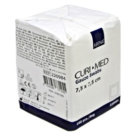 Curi Med επιθέματα ΜΗ αποστειρωμένα 7.5x7.5cm 8ply 100 τεμάχια