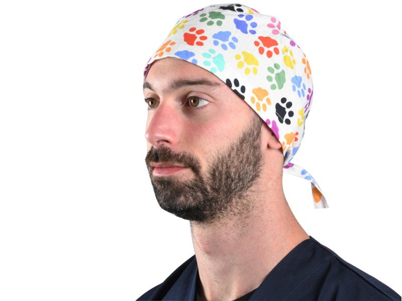 Fabric Surgical Caps Footstep 20902 L Fabric Surgical Caps Footstep 20902 L