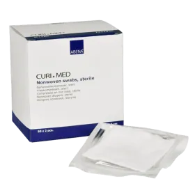 Non woven swabs sterile Curi Med 7.5 x 7.5cm 50 x 2 pcs