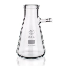 Flask filtering with plastic side hose connection 250ml 