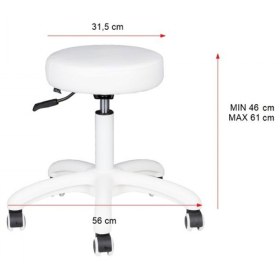 Σκαμπώ τροχήλατο 303-2 | BIANCO λευκό - 