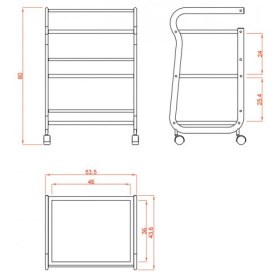 Τραπέζι τροχήλατο με 3 ράφια CRYSTAL13 - 