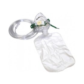 Oxygen mask with non-inhalable adult bag