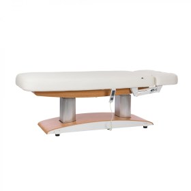 Electric beauty bed SPA TROCH with light base made of natural wood (4 motors)