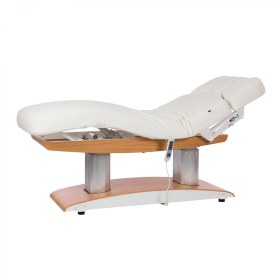 Electric beauty bed SPA TROCH with light base made of natural wood (4 motors)