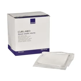 Curi Med sterile absorbent pads 7.5x7.5cm 8ply 50x2 pieces