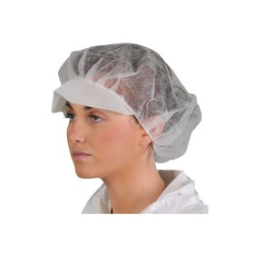 Καπέλο με γείσο Non Woven λευκό 100 τεμάχια 