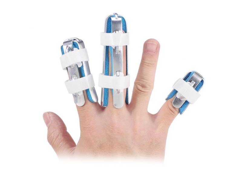 Set Of Aluminum Finger Splints With 3 Size Bindings Set Of Aluminum Finger Splints With 3 Size Bindings